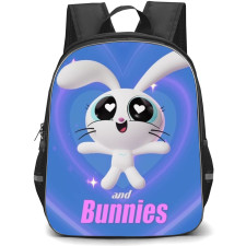 New Jeans Backpack StudentPack - New Jeans Bunny On Blue Background
