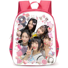 New Jeans Backpack StudentPack - New Jeans Members Showing Victory Sign Poster