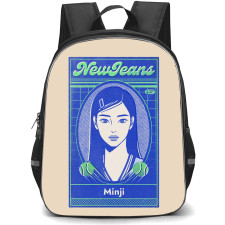 New Jeans Minji Backpack StudentPack - Minji ID Blue Art Poster