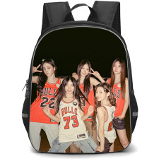 New Jeans Backpack StudentPack - New Jeans Members Posing Black Background