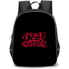 Pop Star Ozzy Osbourne Backpack StudentPack - Red Logo On Black Background
