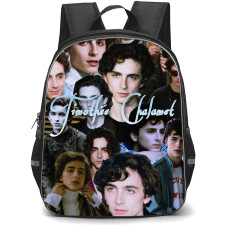 Pop Star Timothee Chalamet Backpack StudentPack - Timothee Chalamet Expressions Collage