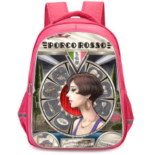 Porco Rosso Backpack StudentPack - Porco Rosso Poster Art By Takumi