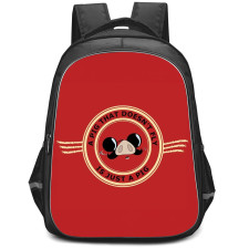 Porco Rosso Backpack StudentPack - Porco Rosso A Pig That Doesn't Fly Is Just A Pig Red Background