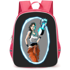 Portal Chell Backpack School Bag StudentPack - Chell Comic Style Art Portrait