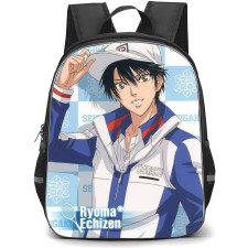 The Prince of Tennis Ryoga Echizen Backpack StudentPack - Ryoga Echizen Portrait Checkered Background
