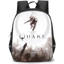 Quake Backpack School Bag StudentPack - Quake Fighting Silhouette Art Poster