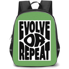Quotes Backpack StudentPack - Quotes Evolve Or Repeat Word Art On Green Background