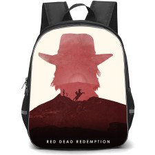 Red Dead Redemption John Marston Backpack School Bag StudentPack - John Marston Silhouette Overlay Portrait Poster