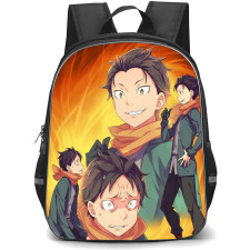 Re Zero - Starting Life in Another World Natsuki Subaru Backpack StudentPack - Natsuki Subaru Collage Poster