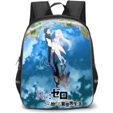Re Zero - Starting Life in Another World Backpack StudentPack - Natsuki Subaru And Emilia Standing On Water Poster