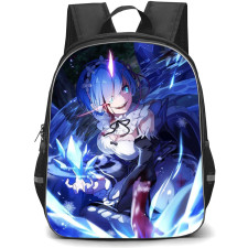 Re Zero - Starting Life in Another Waifu Rem World Backpack StudentPack - Waifu Rem Blue Illustration Art Poster