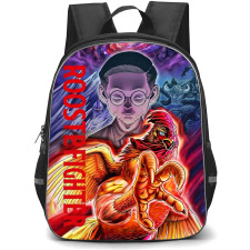 Rooster Fighter Backpack School Bag StudentPack - Rooster Fighter Keiji And Kiju Battle Art Poster