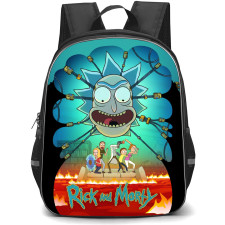 Rick And Morty Backpack School Bag StudentPack - Rick And Morty Season 9 Promotional Cover Art Poster