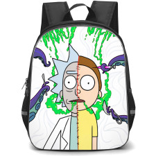 Rick And Morty Backpack School Bag StudentPack - Rick And Morty Split Green Goo Portrait Poster