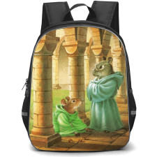 Redwall Backpack School Bag StudentPack - Redwall Abbey Novice Monk Mouse Vintage Art Poster