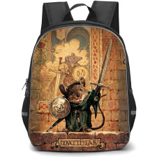 Redwall Matthias Backpack School Bag StudentPack - Matthias Warrior Mouse Vintage Art Poster