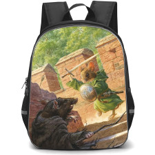 Redwall Backpack School Bag StudentPack - Redwall Matthias Vs Cluny The Scourge Fantasy Art Poster