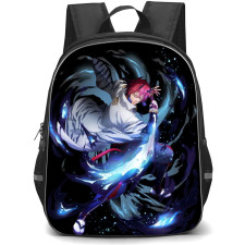 That Time I Got Reincarnated As A Slime Benimaru Backpack StudentPack - Benimaru Attack Pose Flaming Sword Black Background