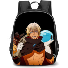 That Time I Got Reincarnated As A Slime Backpack StudentPack - Rimuru Tempest & Veldora Tempest Slime Black Background