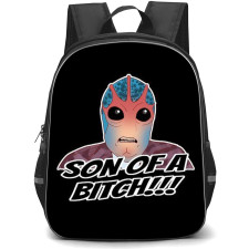 Resident Alien Harry Vanderspeigle Backpack School Bag StudentPack - Harry Vanderspeigle Son Of A Bitch Sticker In Black Background