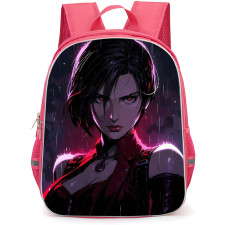 Resident Evil Ada Wong Backpack School Bag StudentPack - Ada Wong Fierce Raining Portrait