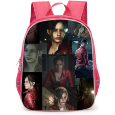 Resident Evil Claire Redfield Backpack School Bag StudentPack - Claire Redfield Fierce Portrait Collage
