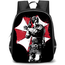 Resident Evil Leon Kennedy Backpack School Bag StudentPack - Leon Kennedy Greyscale Portrait