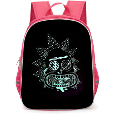 Rick And Morty Backpack StudentPack - Rick And Morty Dot Work On Black Background