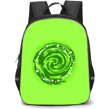 Rick And Morty Backpack StudentPack - Rick And Morty Green Helix Poster