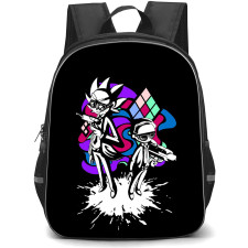 Rick And Morty Backpack StudentPack - Rick And Morty Holding Gun Black And White Poster