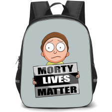 Rick And Morty Morty Smith Backpack StudentPack - Morty Smith Holding Placard Morty Lives Matter