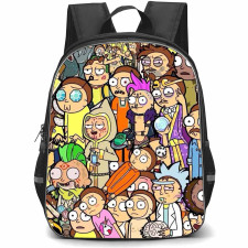 Rick And Morty Backpack StudentPack - Rick And Morty Multiverse Cartoon Art