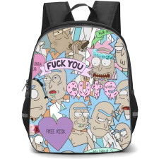 Rick And Morty Backpack StudentPack - Rick And Morty A Poster With Many Different Characters