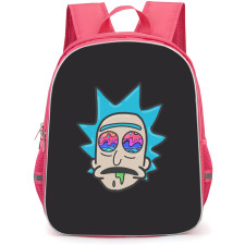 Rick And Morty Rick Sanchez Backpack StudentPack - Rick Sanchez Avatar On Black Background