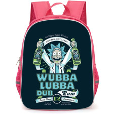 Rick And Morty Rick Sanchez Backpack StudentPack - Rick Sanchez Distillery Wubba Lubba Dub Illustration Art