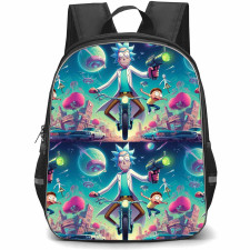 Rick And Morty Rick Sanchez Backpack StudentPack - Rick Sanchez Riding Motorbike Poster