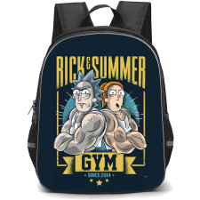 Rick And Morty Rick Sanchez Backpack StudentPack - Rick And Summer Gym 2014 Cartoon Art Poster