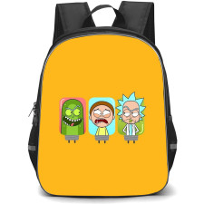 Rick And Morty Squanchy Backpack StudentPack - Squanchy The Lovable Alien Cat Character On Orange Background