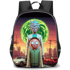 Rick And Morty Backpack StudentPack - Rick And Morty Standing Digital Art Poster