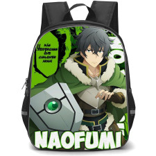 The Rising of the Shield Hero Naofumi Iwatani Backpack StudentPack - Naofumi Iwatani Green Manga Art Background