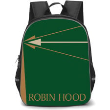 Robin Hood 1973 Backpack School Bag StudentPack - Robin Hood 1973 Arrow Symbol Minimalist Vector Art Poster