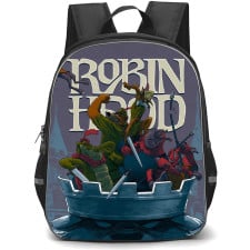 Robin Hood 1973 Backpack School Bag StudentPack - Robin Hood 1973 Castle Battle Animation Art Poster