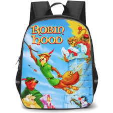 Robin Hood 1973 Backpack School Bag StudentPack - Robin Hood 1973 Castle Escape Animation Art Poster