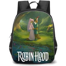 Robin Hood 1973 Backpack School Bag StudentPack - Robin Hood 1973 Robin Hood And Marian Forest Romance Animation Art Poster