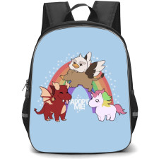 Roblox Adopt Me Backpack StudentPack - Animals Cartoon Art On Blue Background