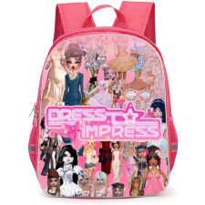 Roblox Dress To Impress Backpack School Bag StudentPack - Pink Game Collage Poster