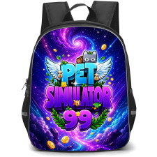 Roblox Pet Simulator 99 Backpack School Bag StudentPack - Roblox Pet Simulator 99 Cosmic Galaxy Logo Series Poster