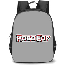 Robocop Backpack StudentPack - Robocop Black And Red Logo On Gray Background