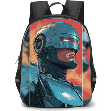 Robocop Backpack StudentPack - Robocop Blue Steel Robot Illustration Art